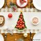 Watercolor Brown Buffalo Plaid Christmas Trees Merry Xmas Table Runner, Seasonal Winter Holiday Kitchen Dining Table Decoration for Home Party Decor 13 x 72 Inch
